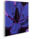 KOMAR Keilrahmenbild im Echtholzrahmen - Purple Fusion - Größe 60 x 60 cm - Wandbild, Kunstdruck, Wanddekoration, Design, Wohnzimmer, Schlafzimmer