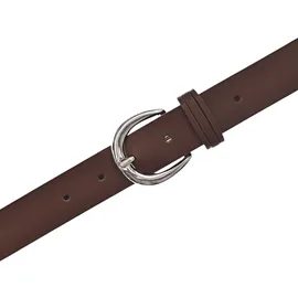 TAMARIS Ledergürtel TAMARIS, Damen, Gr. 100, braun, Rindsleder, unifarben, Basic, Gürtel Ledergürtel, mit glänzender silberfarbener Schließe