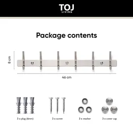 toj Garderobenleiste TOJ Living 46 cm Silber