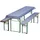 nyvi Bierbankauflagen Set 130 x 70 cm blau kariert 3-tlg.