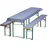 nyvi Bierbankauflagen Set 130 x 70 cm blau kariert 3-tlg.