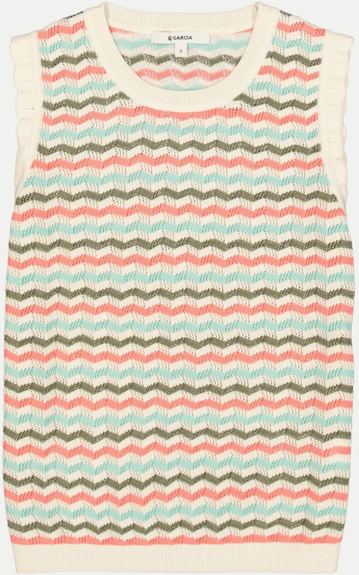 Strickpullover Ärmellos Mehrfarbig L