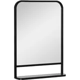 Homcom Wandspiegel 70 x 50 cm Schwarz
