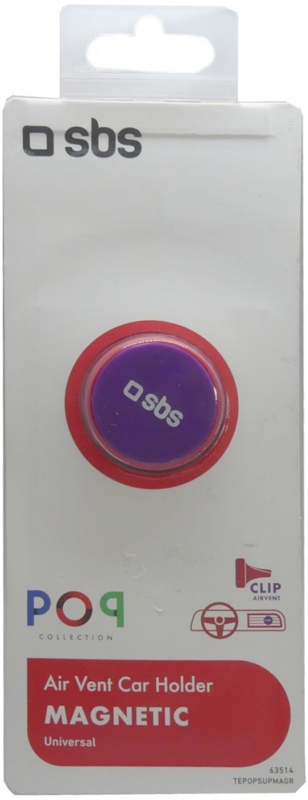 SBS Magnetischer Autohalter Lüftungsschlitz Smartphone Universal Rot