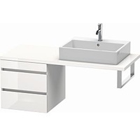 Duravit DuraStyle Waschtisch-Unterschrank DS533707943 50 x 54,8 cm, nussbaum natur/basalt matt, für Konsole, 2 Schubkästen