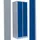 Steelboxx Lüllmann® Schließfachschrank, 2 Abteile, 10 Fächer, 1800 x 600 x 500 mm, lichtgrau/enzianblau