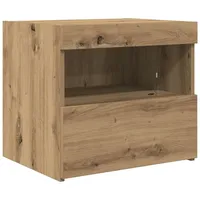 VidaXL Nachttisch mit LED-Lichtern Artisan Eiche 50x40x45 cm Nachttisch