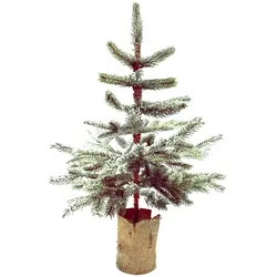 Künstlicher Weihnachtsbaum mit Schnee 75 cm - Weihnachsdeko Tannenbaum Christbaum