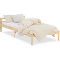 Homestyle4u Jugendbett 888 90 x 200 cm Kiefer massiv natur braun