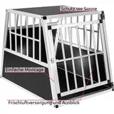 Tectake Hundetransportbox single mit schräger Rückwand