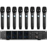 Power Dynamics PD528 UHF Funkmikrofonsystem mit 8 Mikrofonen