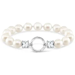 Perlenarmband mit Steinen - 925 Sterlingsilber