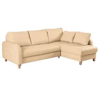 Ecksofa Compact Leder Beige