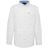 Tommy Hilfiger Boys' Ellison Long Sleeve Woven Shirt, 100 White, 12-14 - 12-14