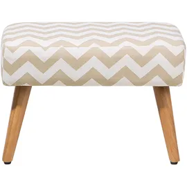 Beliani Hocker Takoma Baumwolle 50 x 35 x 30 cm Beige