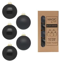 inges magic & goodz Weihnachtsbaumkugeln-Inge Glas-schwarz-4cm-36 Stück