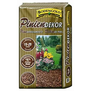 Pinienrinde Bodengold 15-25mm 60 L Bodengrund Dekomulch Rindenmulch Terrarienerde