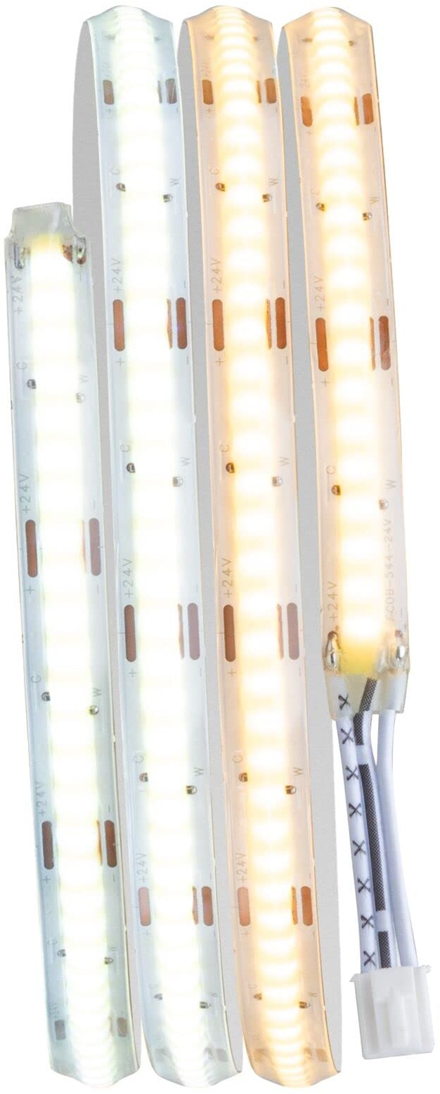 Paulmann 78426 LumiTiles LED COB Slim Stripe Set Smart Home Zigbee 1m incl. 1x3 W dimmbar Warmweiß Weiß Kunststoff Lichtstreifen 2700 K