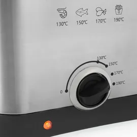 setpoint Mini Öl Fritteuse Single Fett Friteuse Schnitzel frittieren 1,5L mit Salzstreuer
