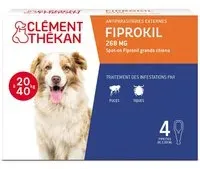 Clement Thekan Anti-Puces Anti-Tiques Chien 20-40kg 4 Pipettes Pipette(S) Unidose(S) pc(s)