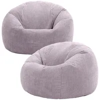 I.C.O.N. icon Sitzsack Lila, Textil, 2-Sitzer, Rund, 85x50x85 cm,