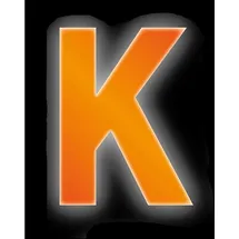 CONACORD Klebebuchstabe K Reflektierend 8 cm Orange