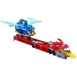 Hot Wheels JBM72 Hot Wheels City Ultimativer 2-in-1 Drachen Transporter Spielset