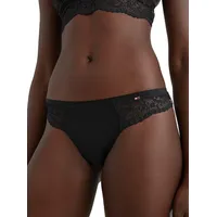 Tommy Hilfiger Damen Lace Thong UW0UW03814 Stringtangas, Schwarz (Black), M - M