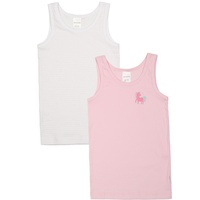 SCHIESSER Unterhemd CLASSICS – PFERD 2er Pack in rosa/weiß, Gr.92