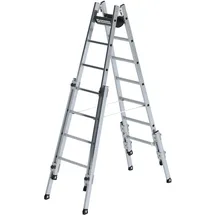 Günzburger Aluminium-Stehleiter treppengängig 2 x 7 Sprossen (33514)