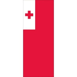 flaggenmeer Flagge Flagge Tonga 110 g/m2 Hochformat ca. 300 x 120 cm Hochformat