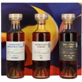 Grönstedt's Cognac Triple Box 40% Vol. 3x0,2l in Geschenkbox