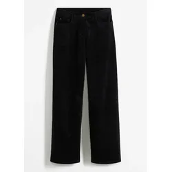 bonprix Cordhose im Marlene-Stil, schwarz, 38, Cord