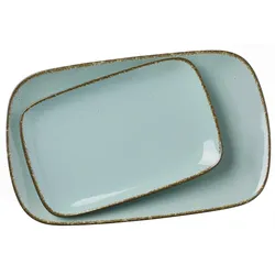 Servierplatte RITZENHOFF & BREKER "Casa", blau (hellblau), Porzellan, Servierplatten