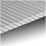 Ezooza Polycarbonat-Platte, 4 mm, 100 x 100 cm, transparent, Wabenpolycarbonat, Hohlkammerplatte