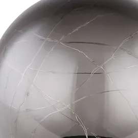 GLOBO 2er Set LED Solar Außen Tisch Lampe Garten Lichterkette Kugel Strahler Park Lampe rauch