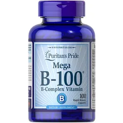 Vitamin B-100-Komplex 100 Kapseln mit schneller Freisetzung