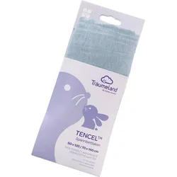 Bettlaken TRÄUMELAND "hochwertiges Spannbetttuch aus Tencel", blau (ozeanblau), B:70cm L:140cm, Tencel, Obermaterial: 100% Lyocell (TENCEL), Laken, Tencel sorgt für ein besonders trockenes, gesundes Schlafklima
