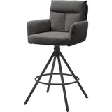 Stolkom Barhocker SOFIA drehbar 180 ° Metall 2er Set  Hellbeige/Schwarz