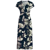 Betty Barclay Midikleid Raffung Blau/Grün 38