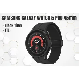 Samsung Galaxy Watch5 Pro Black Titanium 45 mm LTE D-Buckle Sport Band Black M/L