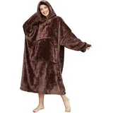 Winkcao Hoodie Decke mit Ärmeln und Kapuze Damen, Decken Hoodie Damen, Weiche Warme Riesen Flanell Kuscheldecke mit Ärmeln, Oversized Blanket Hoodie Tragbare Decke Für Drinnen und Draußen