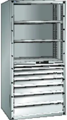 Schubladenregal 2200mm Grundfeld RAL 7035/5012 70.657.000