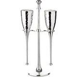 Edzard 2er Set Sektkelche Didi mit Ständer, edel versilbert, Höhe 32 cm