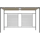 vidaXL Pavillon mit Ausziehbarem Dach 3x4x2,3 m Taupe 180 g/m2