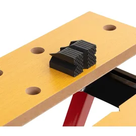 katoma Arbeitstisch Stahl/MDF klappbar 125 kg gelb/rot