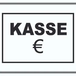Kasse Schild A3 (297x420mm)