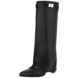 Ital-Design Ital Design Damenschuhe Stiefel High-Heel Stiefel, DES8063P-, Kunstleder, Schwarz, Gr. 36 - 36 EU