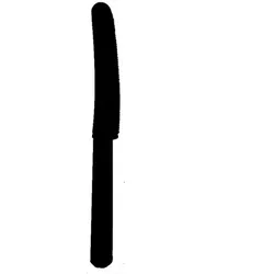 24 Plastik Messer schwarz