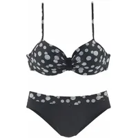 LASCANA Bügel-Bikini Damen schwarz-weiß Gr.46 Cup E